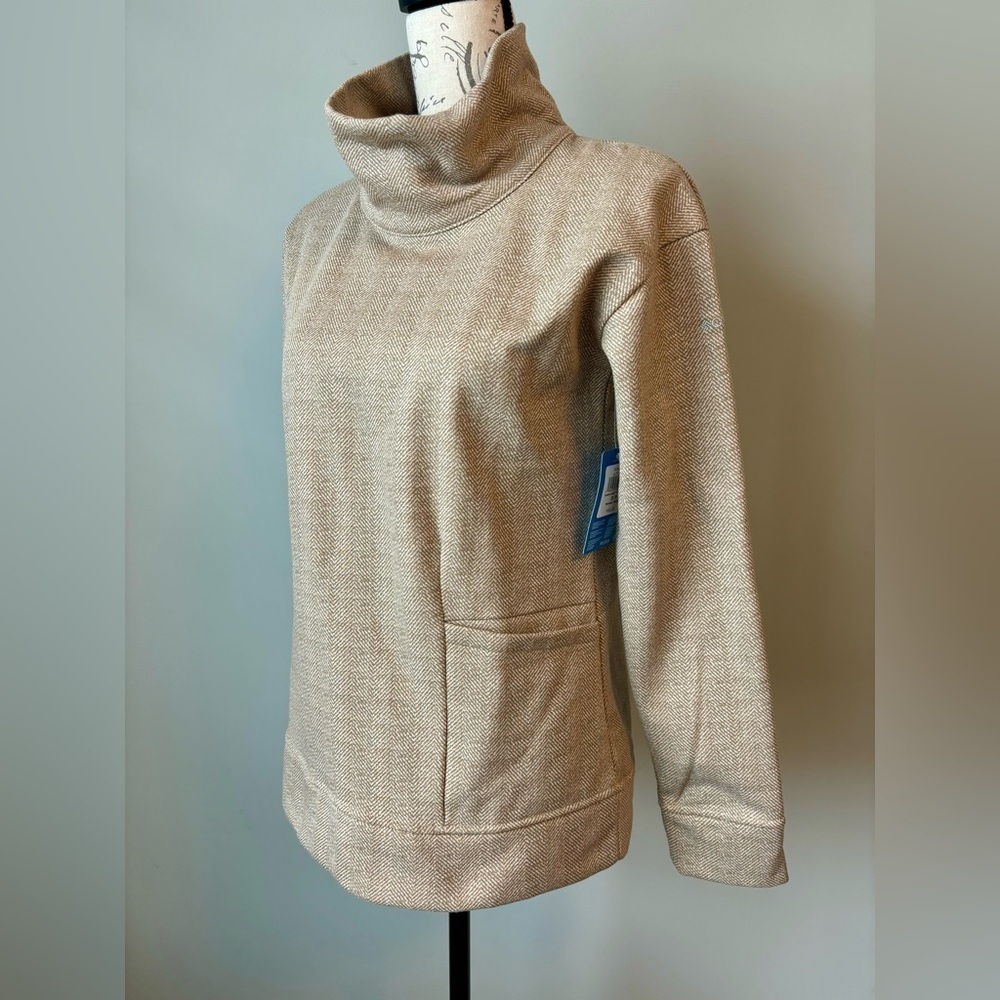 NWT Columbia Lodge Funnel Neck Pullover Small Fleece Sweatshirt Cozy - Picture 2 of 6
